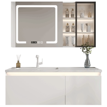 Kabe Rock Plate Seamless Ceramic Integrated Basin Bath Room Cabinet Combined Toilet Wash Basin Wash Basin Light Lavish Wash Table