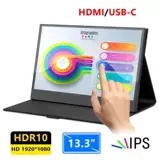 13,3 дюйма с сенсорным экраном ЖК-монитора 1920x1080 USB-C Second Gaming Display для PC Ноутбук телефон Xbox PS4