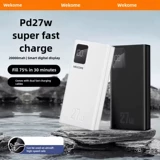 WEKOME power Bank быстрая зарядка с проводом Power Bank емкостью 20000 мАч без фальшивой этикетки мобильный блок питания