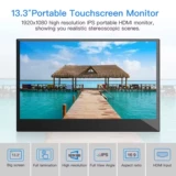 13,3 дюйма с сенсорным экраном ЖК-монитора 1920x1080 USB-C Second Gaming Display для PC Ноутбук телефон Xbox PS4