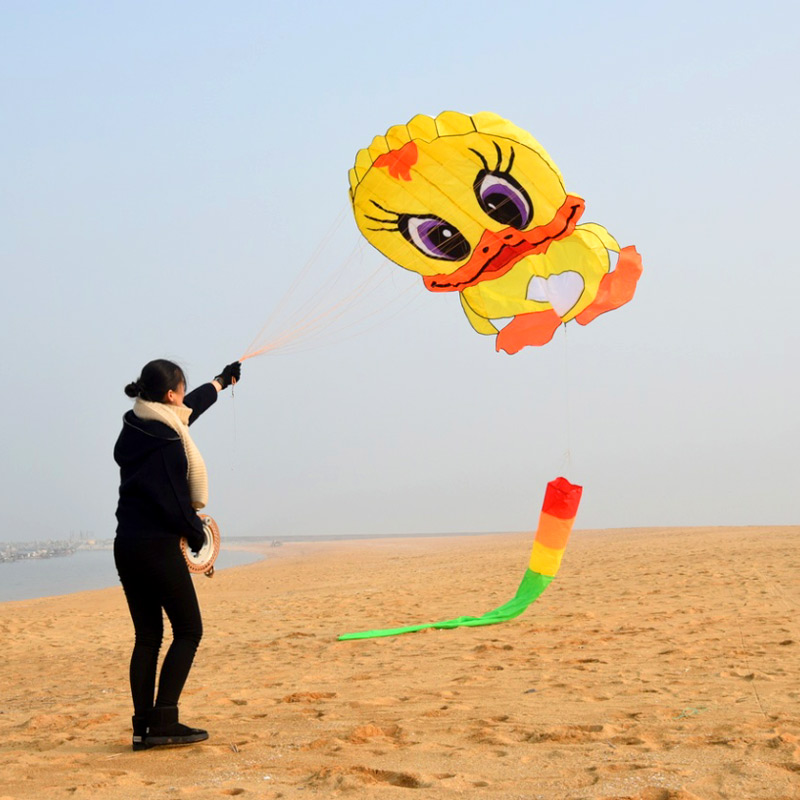 Flying Sky Little Yellow Duck Soft-bodied Kite New Skywalker Children Cartoon Adults Large boneless and easy to fly