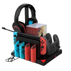 Поддержка хоста switchpro手柄充电座ns joycon多功能充电散热座ns碟片耳机收纳架