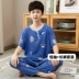 shop đồ trẻ em Bộ đồ ngủ lụa cotton nam trẻ trung cotton lụa quần áo mặc ở nhà mùa hè mỏng phần bé trai và học sinh trung học quần ngắn tay quần legging bé gái Phù hợp với trẻ em