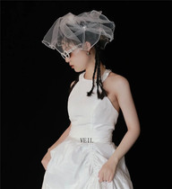 Personalized new short small veil photography bride wedding main wedding dress hair accessories forest style photo sample development