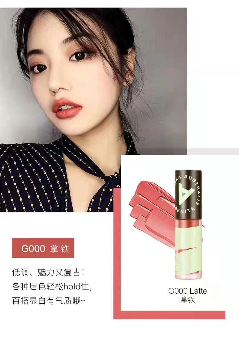 Redearth red earth mini lip glaze love nhung son lì bền lâu son bóng 100 màu mọng - Son bóng / Liquid Rouge
