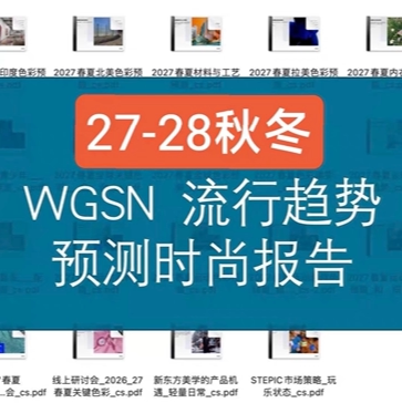 2027–2028 Fall/Winter Wgsn Women'S/Men'S/Children's Fashion Trend Forecast Fashion Report Sports Fabrics