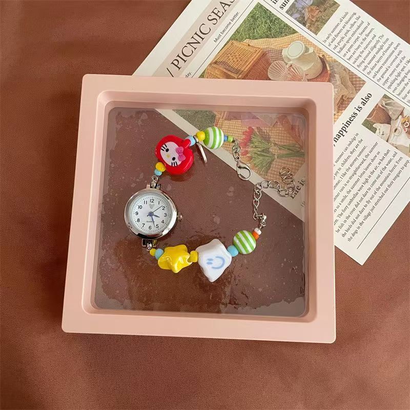 Kawaii Bracelet Watch Chain-Style Ins High-Value Aesthetic Student Simple Personalized Handmade DIY Compact Versatile