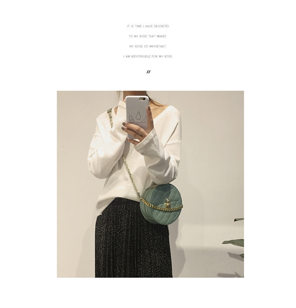 019 new retro wild ins Shoulder Messenger thời trang túi tròn nhỏ chuỗi túi nhỏ thể thao túi đeo vai - Túi vai đơn túi mk