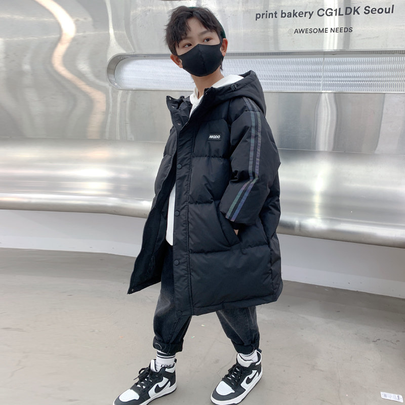 Children's down clothes boy among 2023 new foreign air boys CUHK Girl girl thickened children's clothing jacket-Taobao