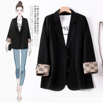 Blazer womens 2021 Spring and Autumn New Korean style casual loose small man black suit top