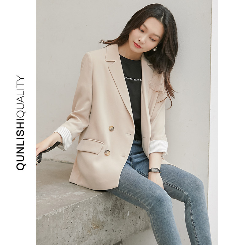 Suit jacket woman 2022 spring autumn season new Korean version casual little subsenior design with a small crowdsuit jacket