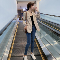 Suit jacket female Korean version 2021 autumn new small man chic casual Net red ins short suit