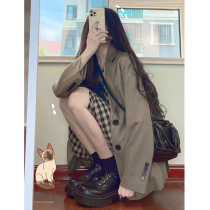 Curry color blazer womens 2021 Spring and Autumn new leisure temperament senior sense fried street dress suit jacket morning