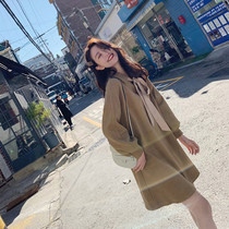 Autumn 2021 new French wisdom smoked bellflower skirt net red egg small man over the knee super fairy dress female