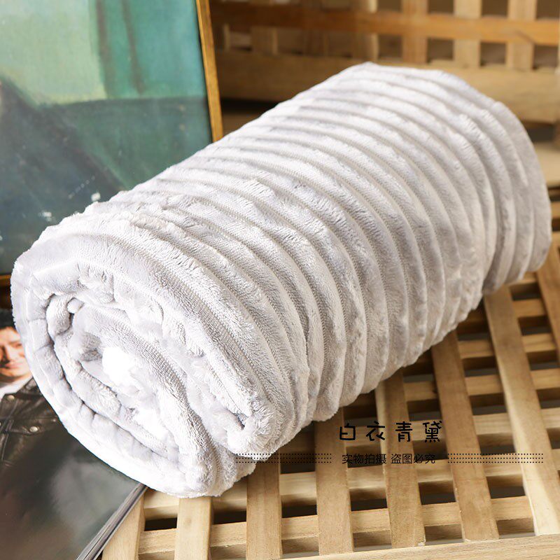 Плед 太tm舒服了！法兰绒+羊羔绒！出口欧美家居毛毯保暖舒适绒毯毛毯 No brand