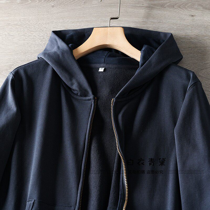 Демисезонная ткань, кардиган с капюшоном, толстовка White Indigo 