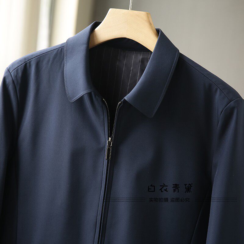 Классическая отворот Старый кадр серия Пересечение внешняя торговля мужской одежда фабрика вырезать хвост Вкус бизнес механическая обработка куртка осень                