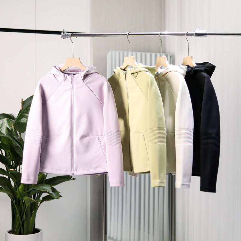 Women's Slim-Fit Jacket! Three-Dimensional Tailoring! New Spring Knitted Patchwork Hooded Waist-Cinching Casual Jacket