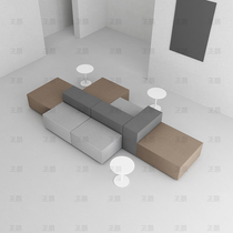 Exhibition Hall Beauty Salon Simple Clothing Store Waiting Rest Area Activity Room Reception and Negotiation Free Combination Square Sofa