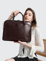 Professional fashion bag new handbag for men and women large capacity cowhide business bag commuter shoulder computer bag