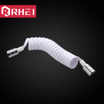 Brand new PU shower shower hose 1 5 m 2 m retractable spring pipe toilet spray gun elastic pipe full copper nut