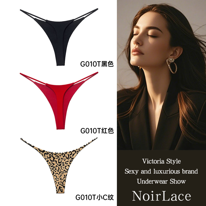 Victoria Black Sexy Thong Panties for Women, Pure Desire 2026 New Summer Thin Style Red Mid-Low Waist Briefs Victoria Black Sexy Thong Panties for Women, Pure Desire 2026 New Summer Thin Style Red Mid-Low Waist Briefs