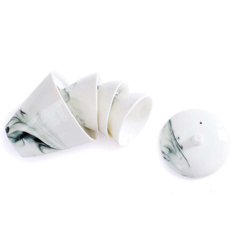 Old & case to crack a pot of three ink ceramic teapot portable tea travel kung fu tea sets tea cups