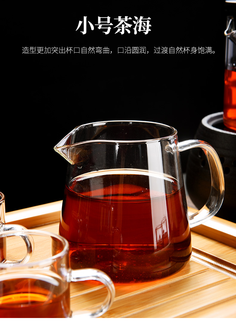 & old kung fu tea set, glass suits for contracted household Japanese cooking tea tea, the teapot teacup tea tray tray