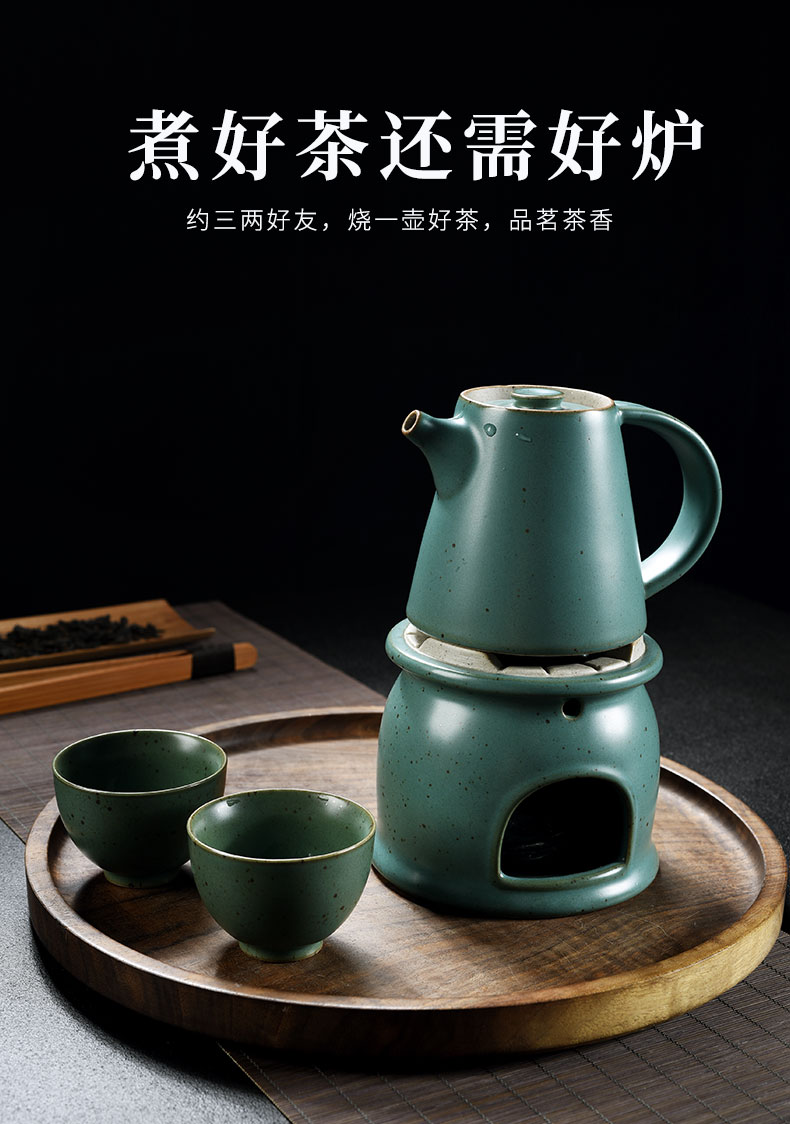 Old at restoring ancient ways, cyan alcohol ceramic tea stove temperature hot tea stove Japanese tea accessories boiled tea, tea cooking wind furnace