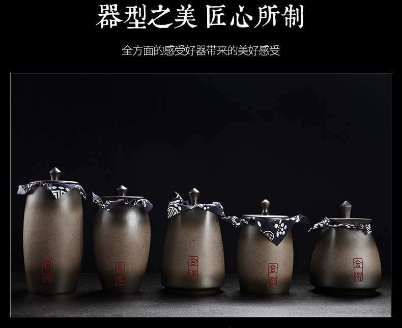 Old &, coarse pottery to caddy fixings Japanese ancient ceramic POTS trumpet in bulk storage tanks receives tea boxes