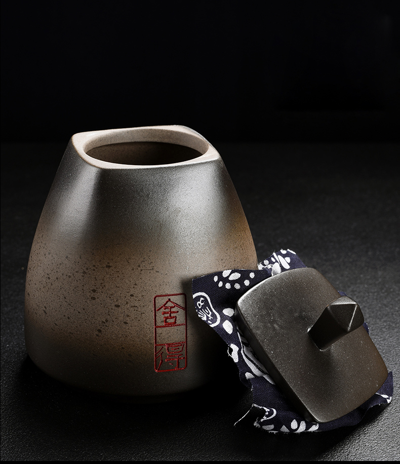 Old &, coarse pottery to caddy fixings Japanese ancient ceramic POTS trumpet in bulk storage tanks receives tea boxes