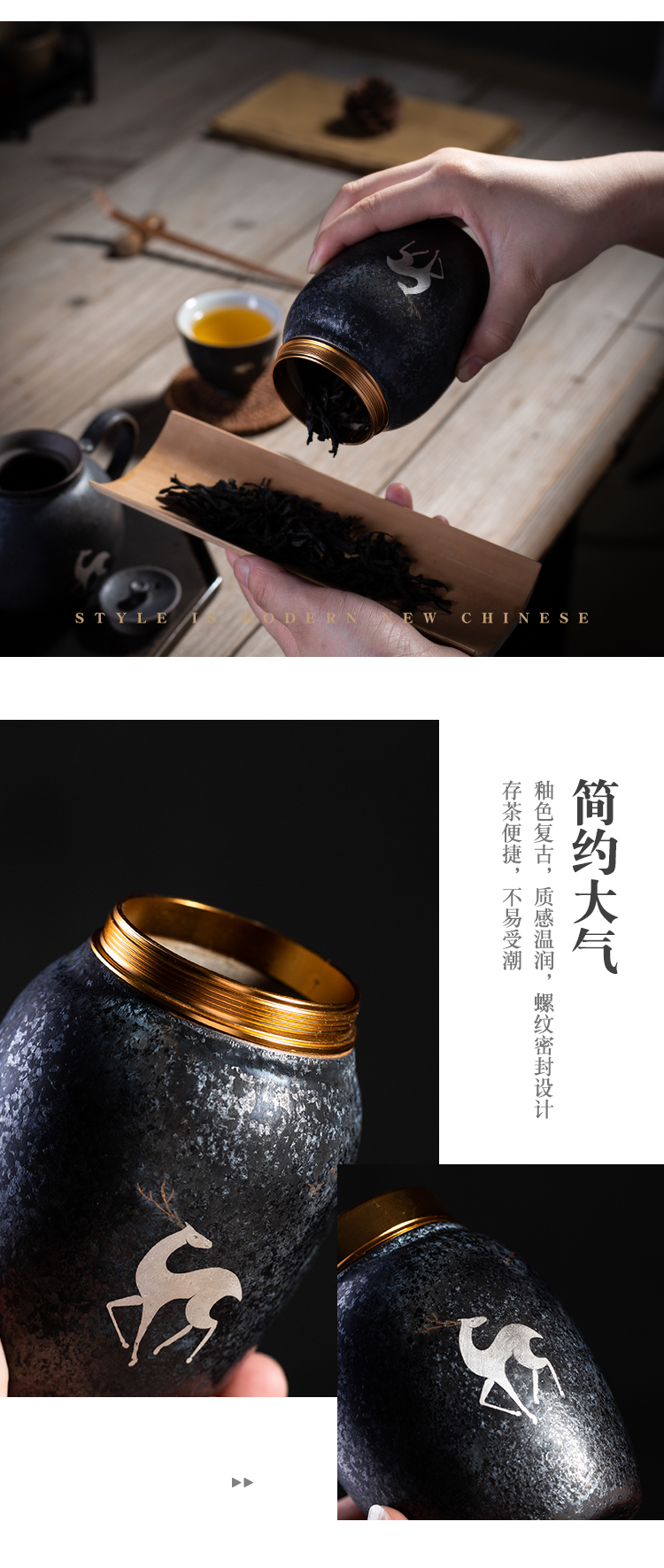 Old at restoring ancient ways, manual coarse pottery kung fu tea set suit household Japanese tea caddy fixings box of a complete set of the teapot