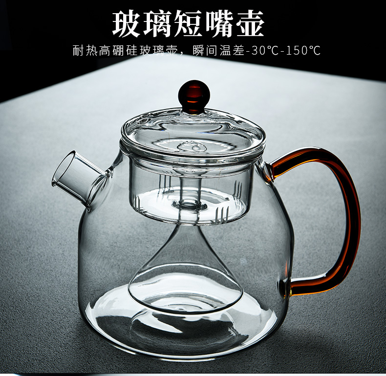 Old &, thickening refractory glass tea set suits for large kettle electric TaoLu steaming tea boiling tea, tea tray