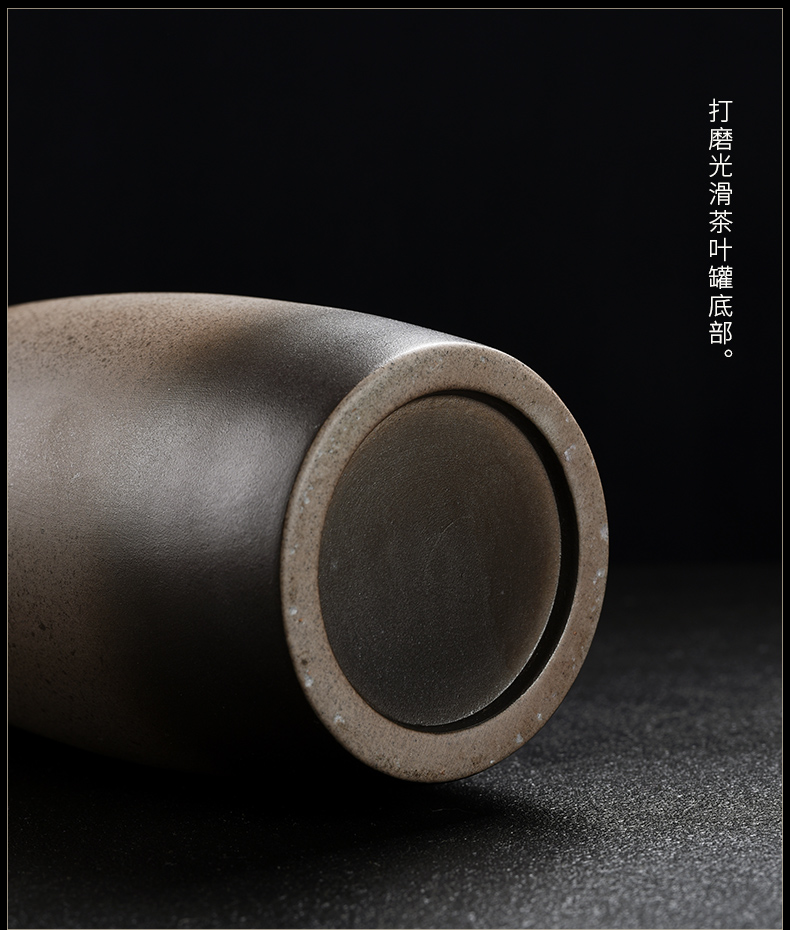 Old &, coarse pottery to caddy fixings Japanese ancient ceramic POTS trumpet in bulk storage tanks receives tea boxes