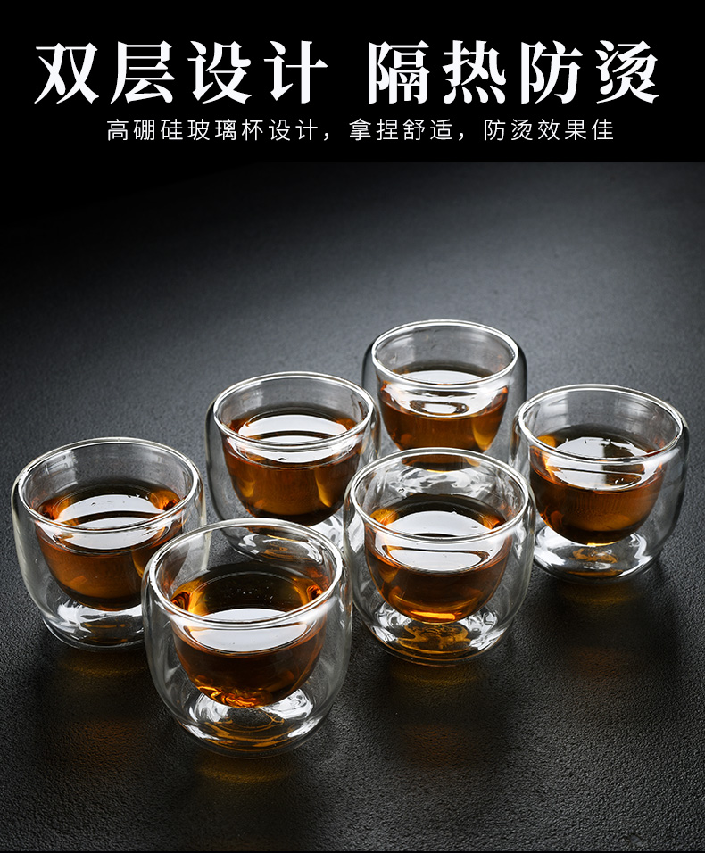 Old &, double insulated glass teapot teacup transparent electric TaoLu boiled tea, the tea set suit household tea tray