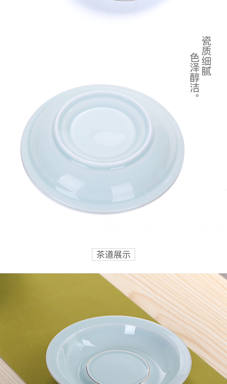 Old kung fu tea tea accessories at the grid white porcelain pot of large bearing ceramic pot tray was pot pad dry terms plate tureen