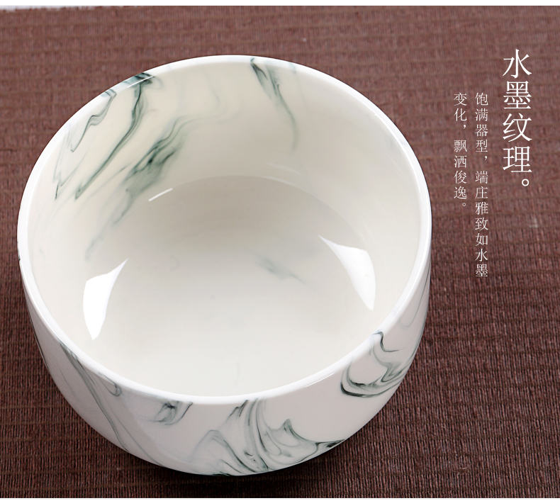 Old &, ceramic large tea wash jade porcelain cup straight for wash bowl kung fu tea accessories writing brush washer water meng tea boat