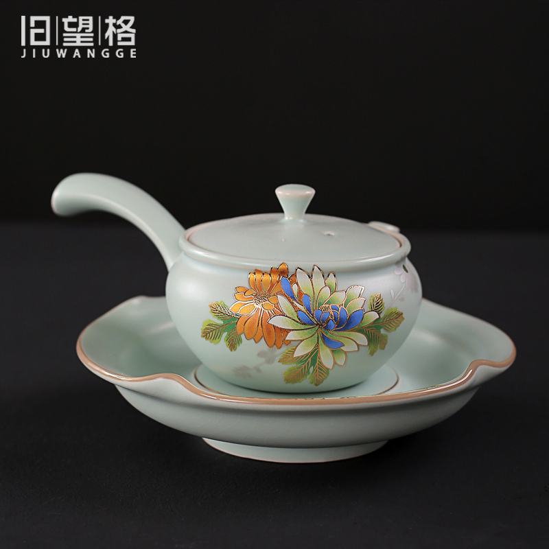 Old Japanese kung fu tea set at the grid dry mercifully tea accessories your up to pick flowers, ceramic pot bearing large pot pot pad