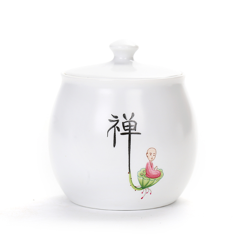 Old &, kung fu tea set ceramic tea pot inferior smooth white porcelain small tea pot lotus creative font storage tanks