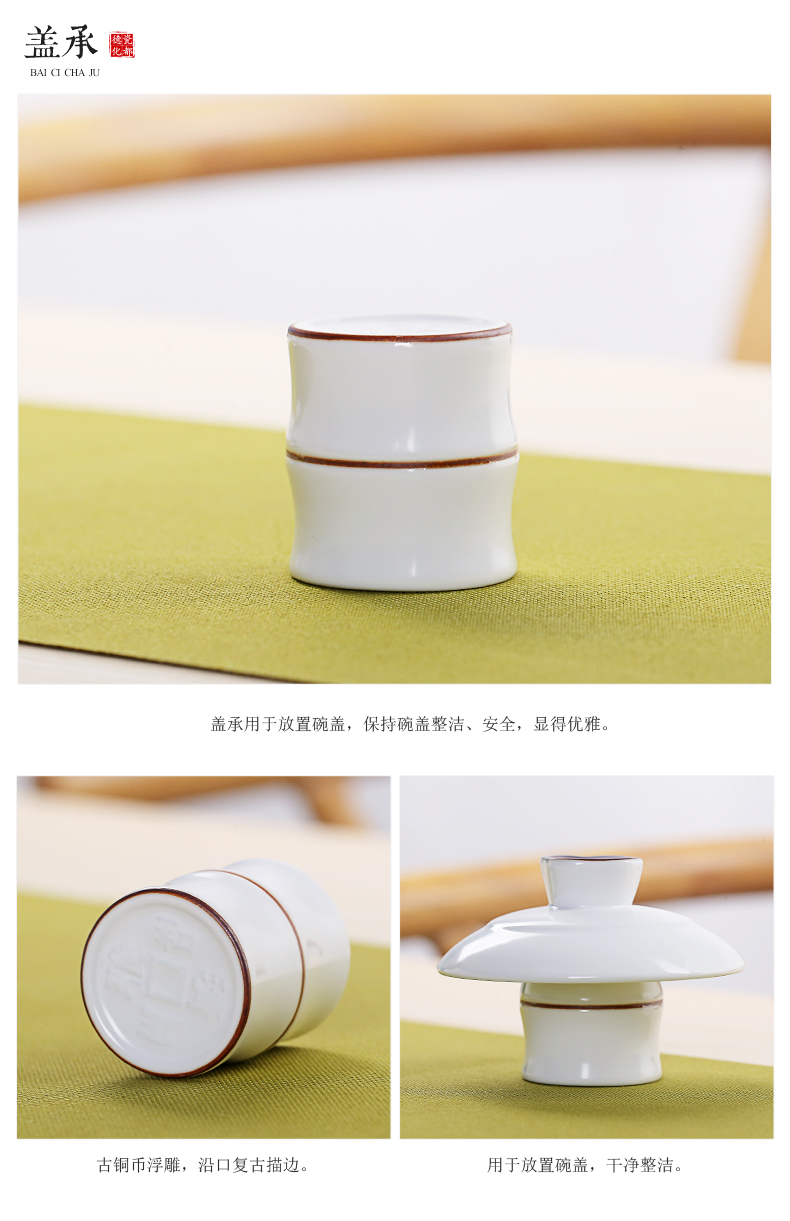 Old & hand - made ceramic kung fu tea set celadon tureen gift boxes home office of a complete set of tea cups