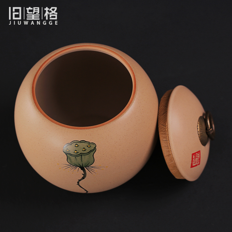 Old &, rock, coarse pottery caddy fixings medium, ceramic POTS to restore ancient ways household pu 'er tea POTS awake box