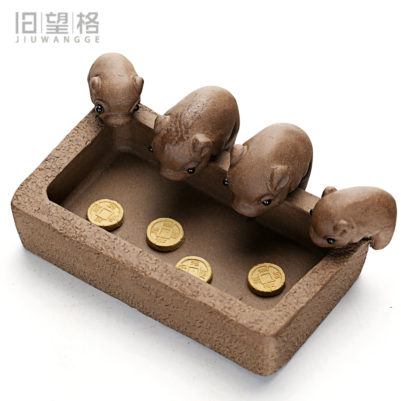 Old &, period of violet arenaceous mud pot pig pet furnishing articles kung fu tea accessories rich cornucopia tea play