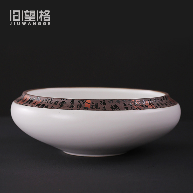 Old hope your up, tea tea accessories elder brother up on large tea wash your porcelain ceramic cup meng writing brush washer water washing