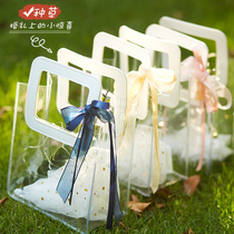 Wedding Delight Sugar Bags INS Wind Transparent PVC Hand Bag Wedding Candy Box Bridesmaid Gift Box Gift Box Gift Bag