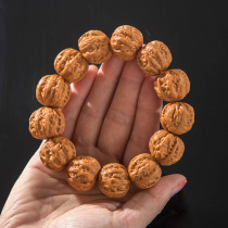 Mentougou natural wild small walnut bracelet short pile stuffy upsetting rough tendon Beijing octagonal yellow skin thick tendon bracelet