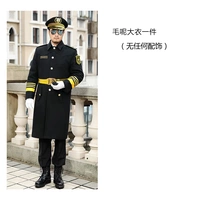 Одинарное черное пальто без аксессуаров