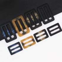 High-end resin buckle belt buckle square Japanese buckle adjustment button woolen coat windbreaker womens decorative buckle accessories