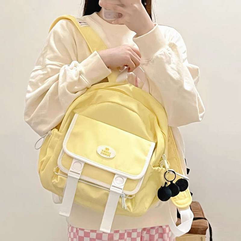 Vanwalk Runaway School Bag Fur Caterpillar Series Cute Day Series Double Shoulder Bag Waterproof SHOULDER BAG 2022 New