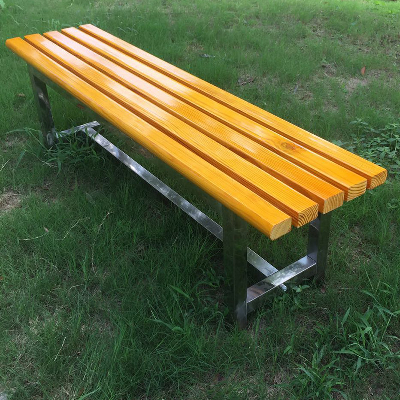 Park chair Outdoor bench bench Garden garden chair Stainless steel bench Row chair Anti-corrosion solid wood bench