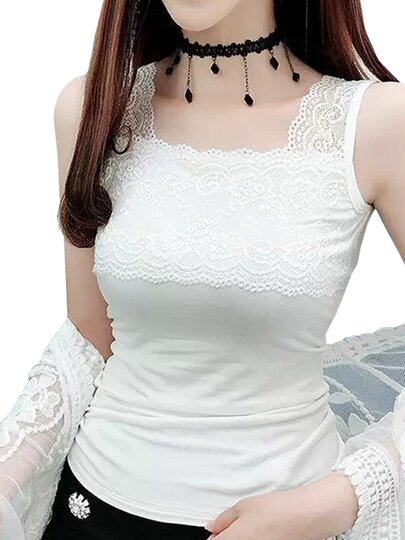 Lace camisole women's 2025 spring and summer new style outer wear, beautiful inner layering tops, women's tops